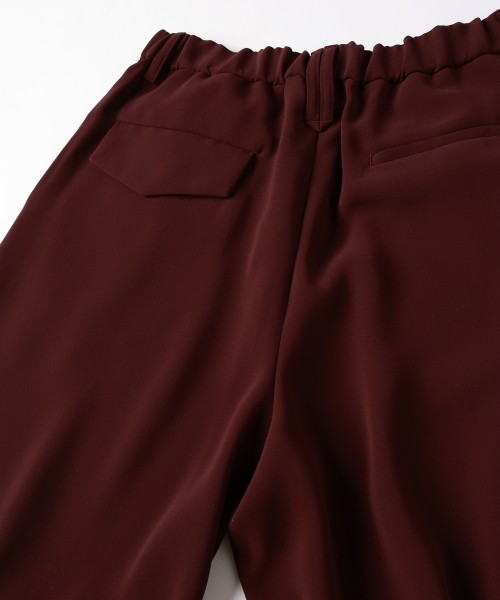 Double Cloth 3Tuck Semi Wide Pants