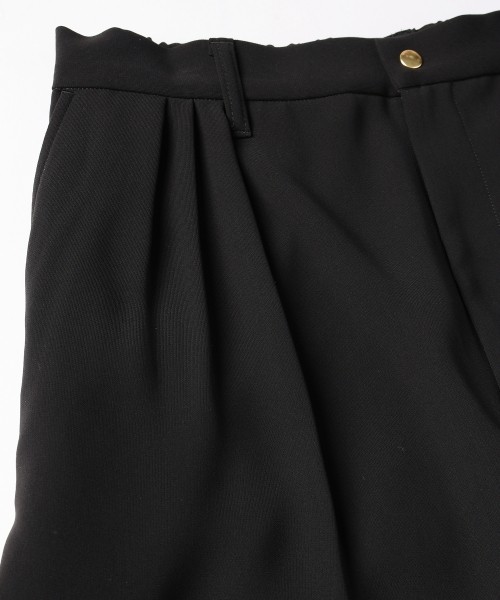 Double Cloth 3Tuck Semi Wide Pants