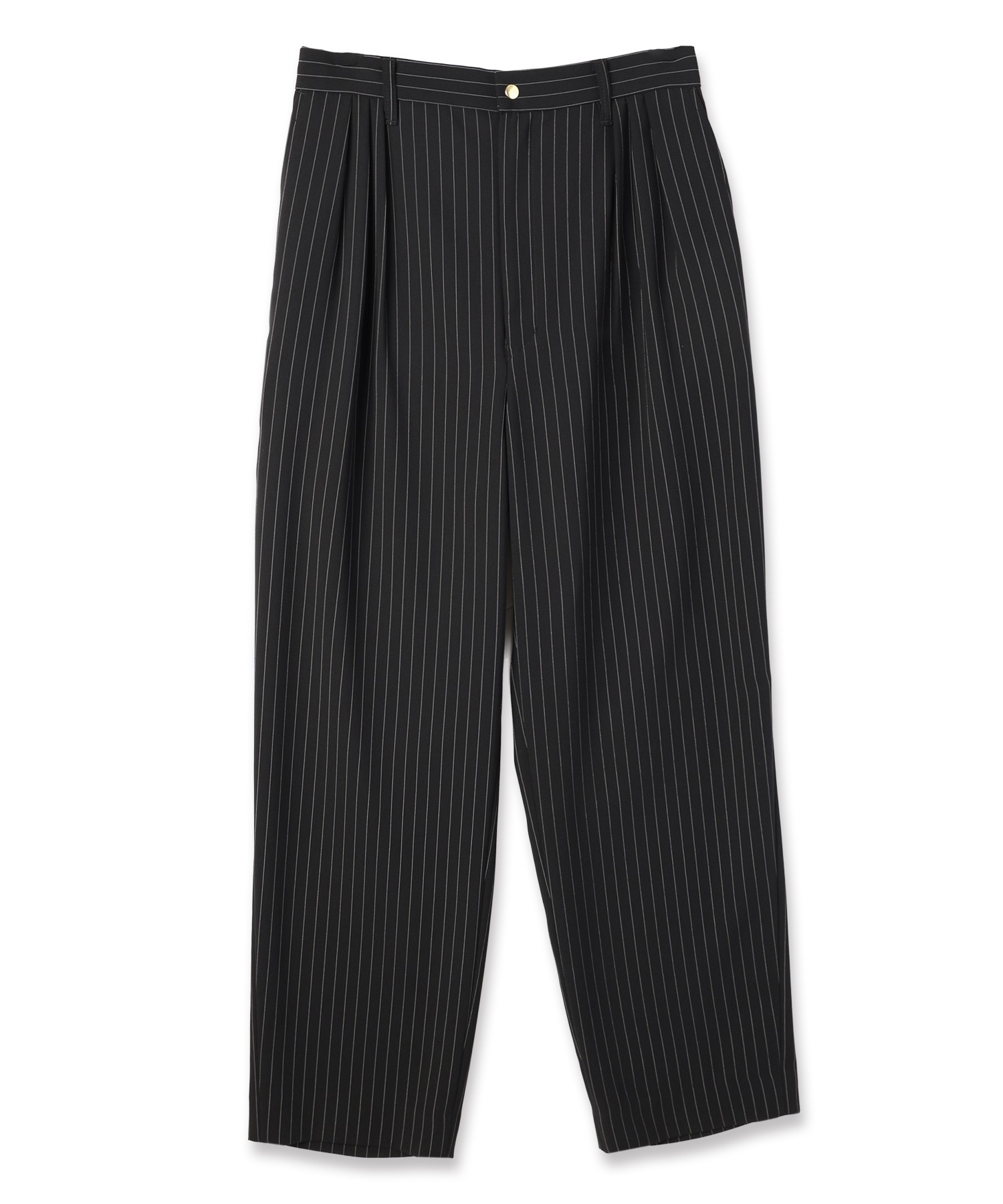 CULLNI ONLINE STORE / Stripe Double Cloth 3Tuck Semi Wide Pants CULLNI ONLINE STORE / Stripe Double Cloth 3Tuck Semi Wide Pants