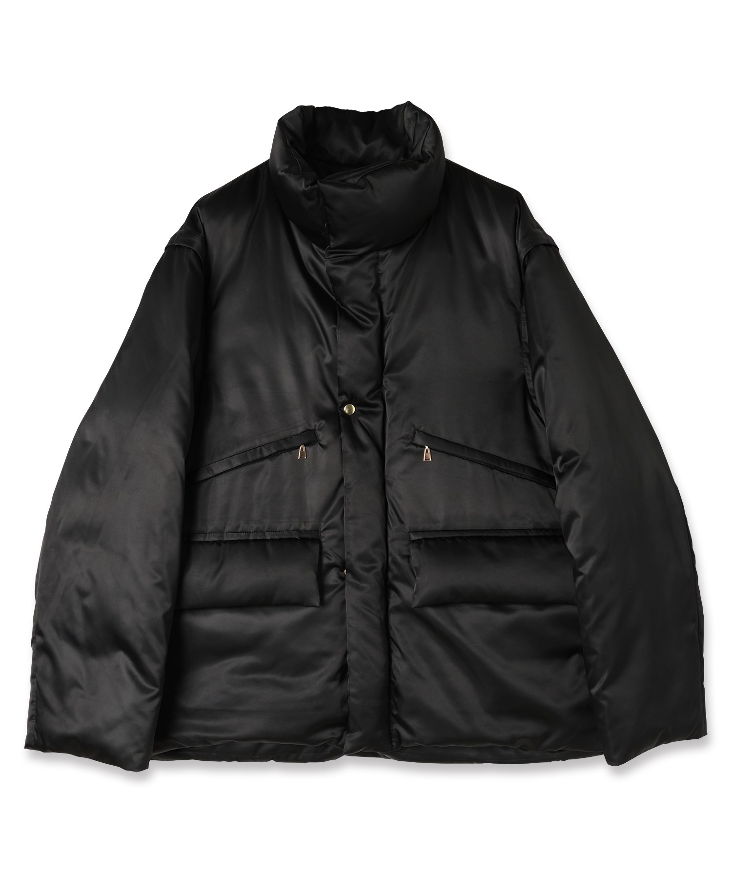High Count Taffeta Removable Sleeve Down Jacket