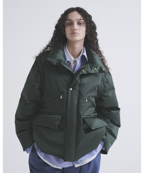 High Count Taffeta Removable Sleeve Down Jacket