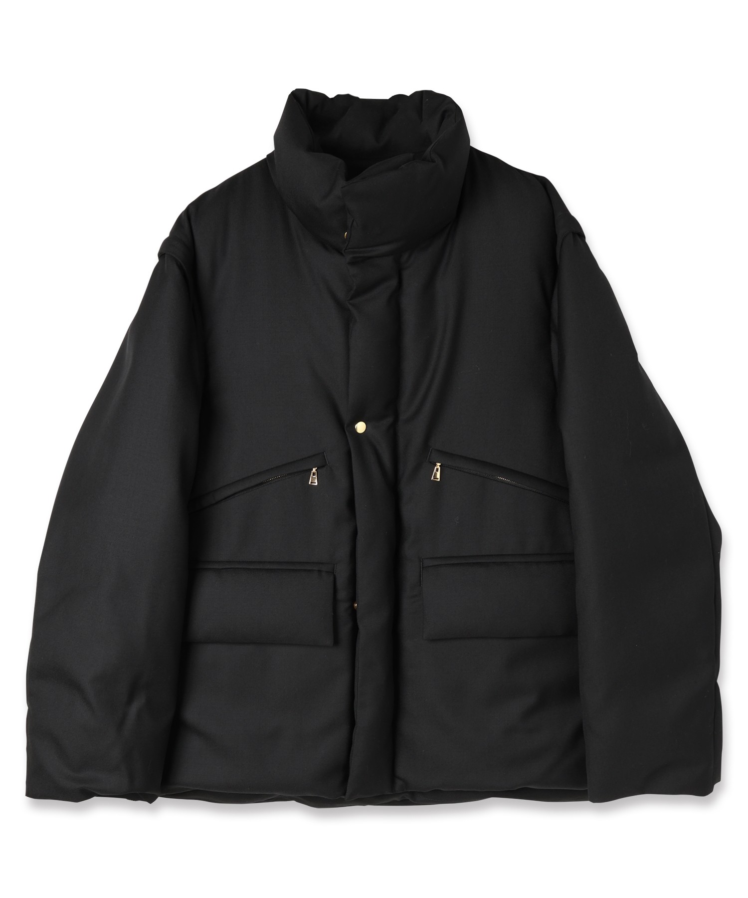 High Count Twill Removable Sleeves Down Jacket