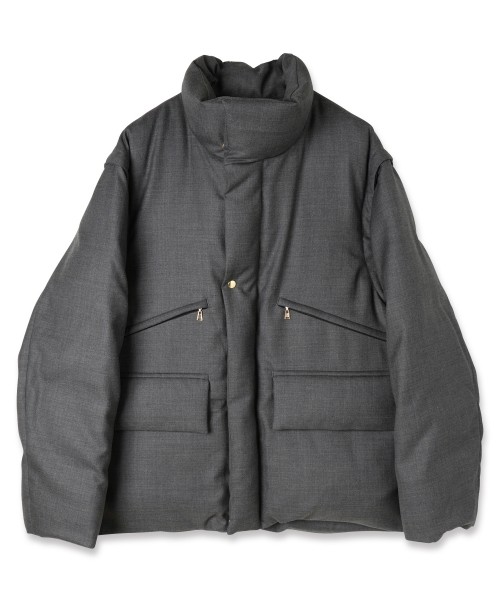 High Count Twill Removable Sleeves Down Jacket