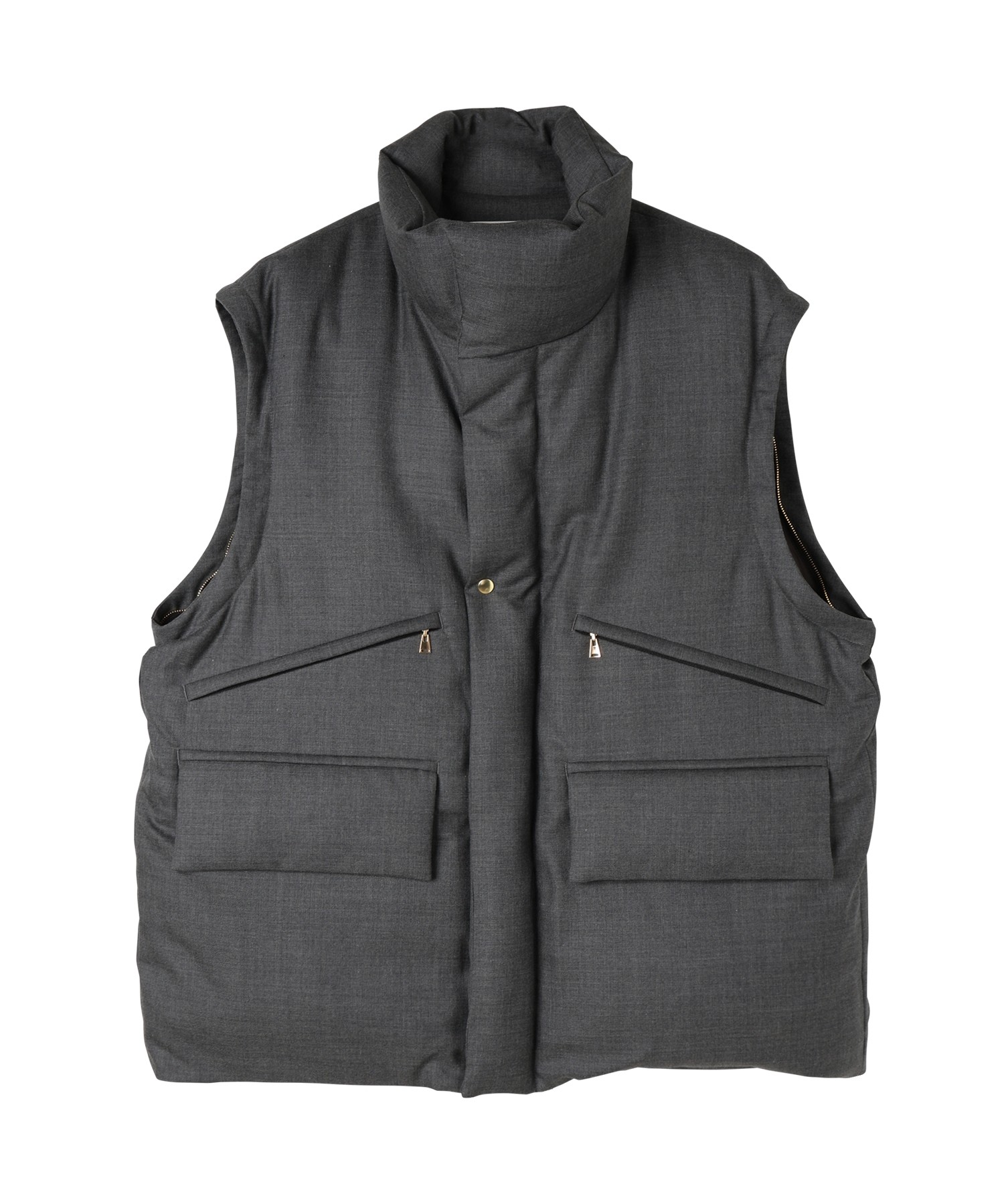 High Count Twill Removable Sleeves Down Jacket