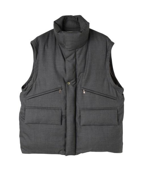 High Count Twill Removable Sleeves Down Jacket