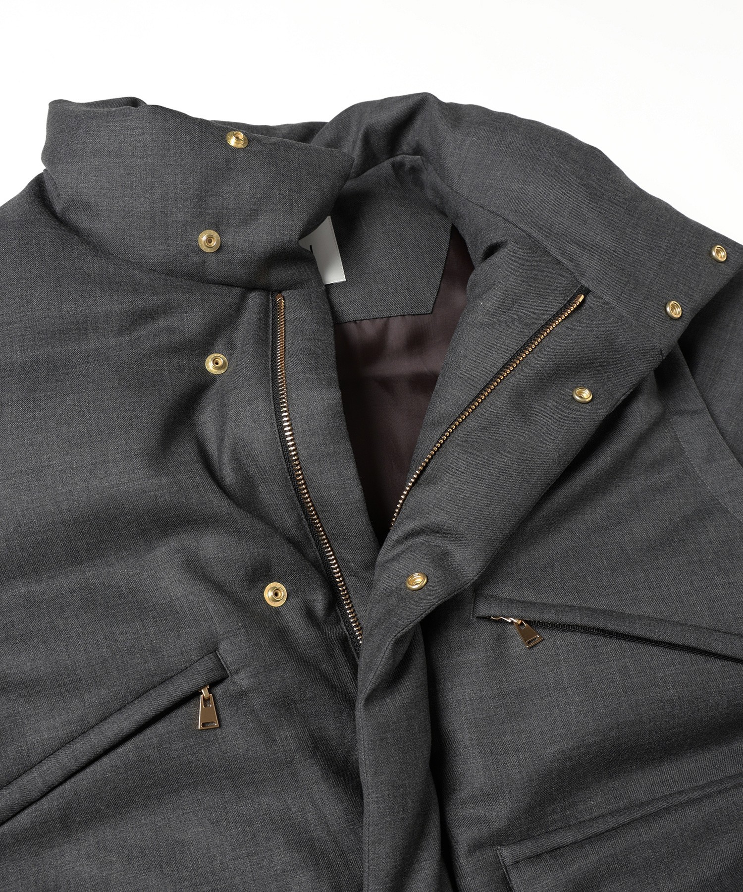 High Count Twill Removable Sleeves Down Jacket