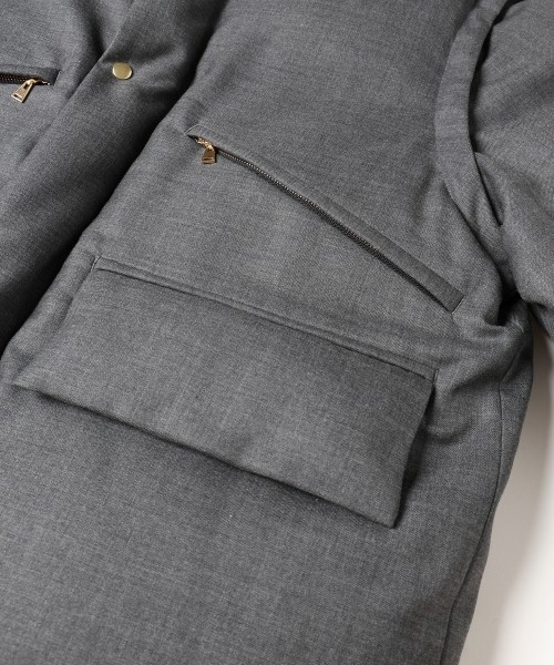 High Count Twill Removable Sleeves Down Jacket