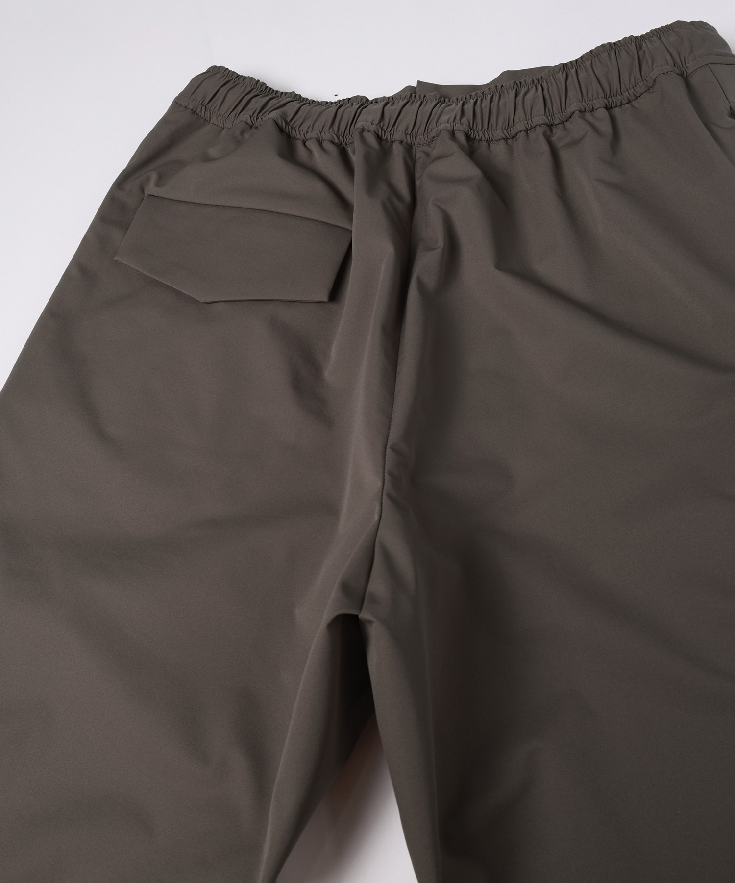 Stretch Double Cloth 2Tuck Drawstring Semi Wide Pants