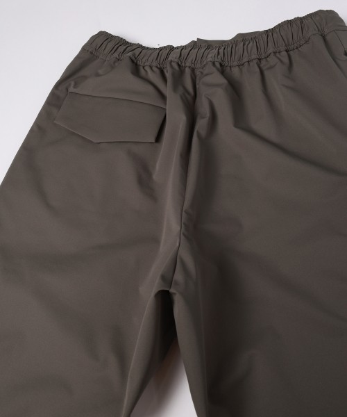 Stretch Double Cloth 2Tuck Drawstring Semi Wide Pants