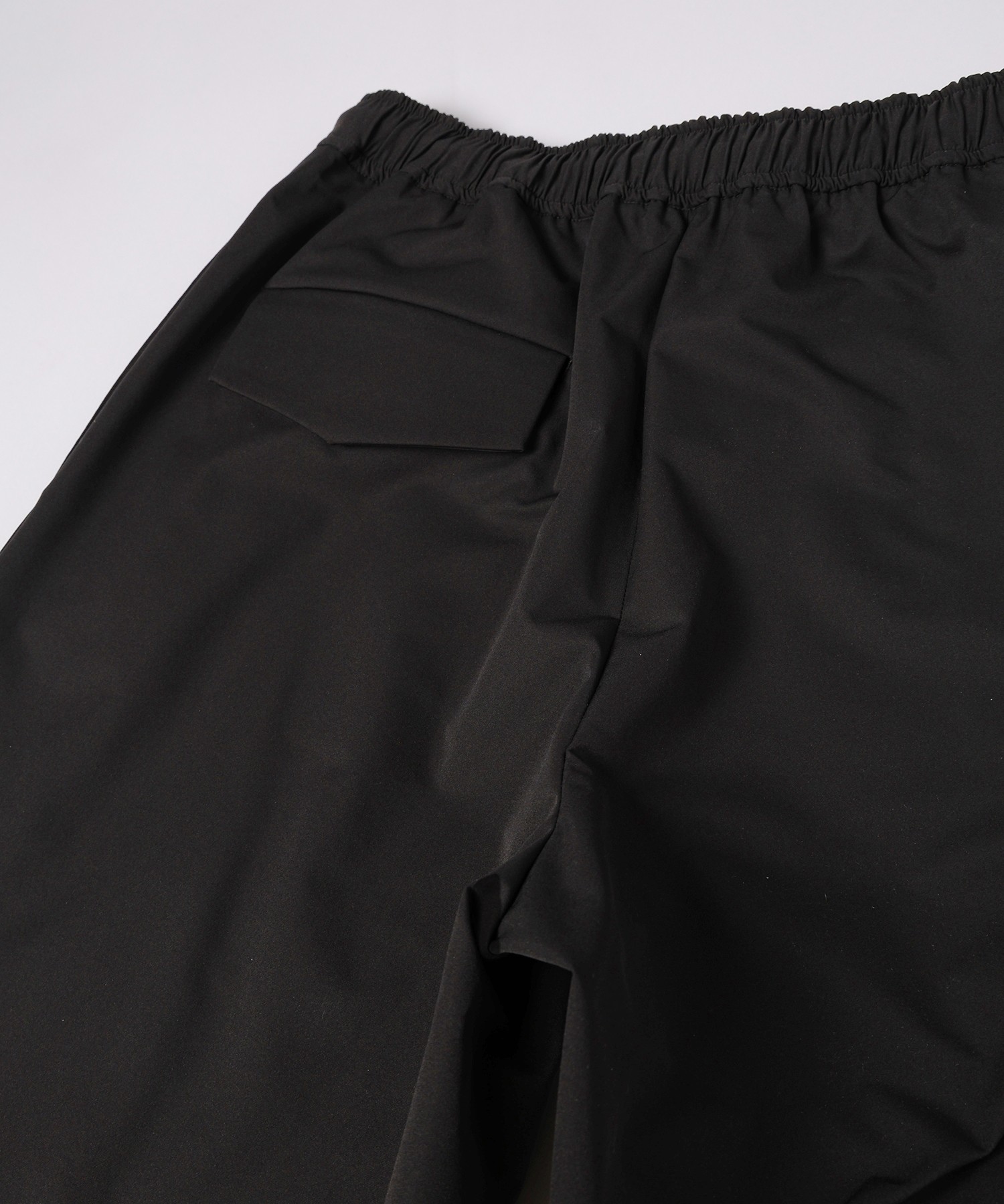 Stretch Double Cloth 2Tuck Drawstring Semi Wide Pants