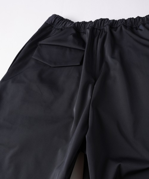 Double Satin 2Tuck Drawstring Semi Wide Pants