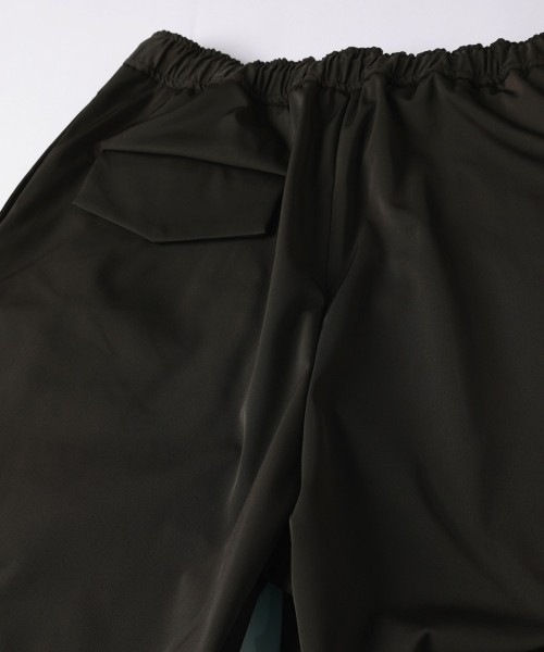 Double Satin 2Tuck Drawstring Semi Wide Pants