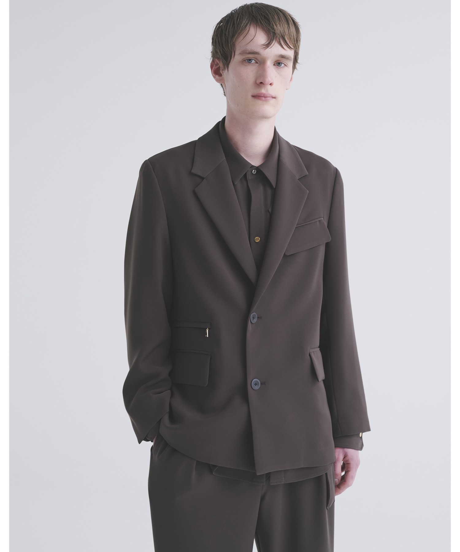 CULLNI ONLINE STORE / Double Cloth Twill 1Tuck Semi Wide