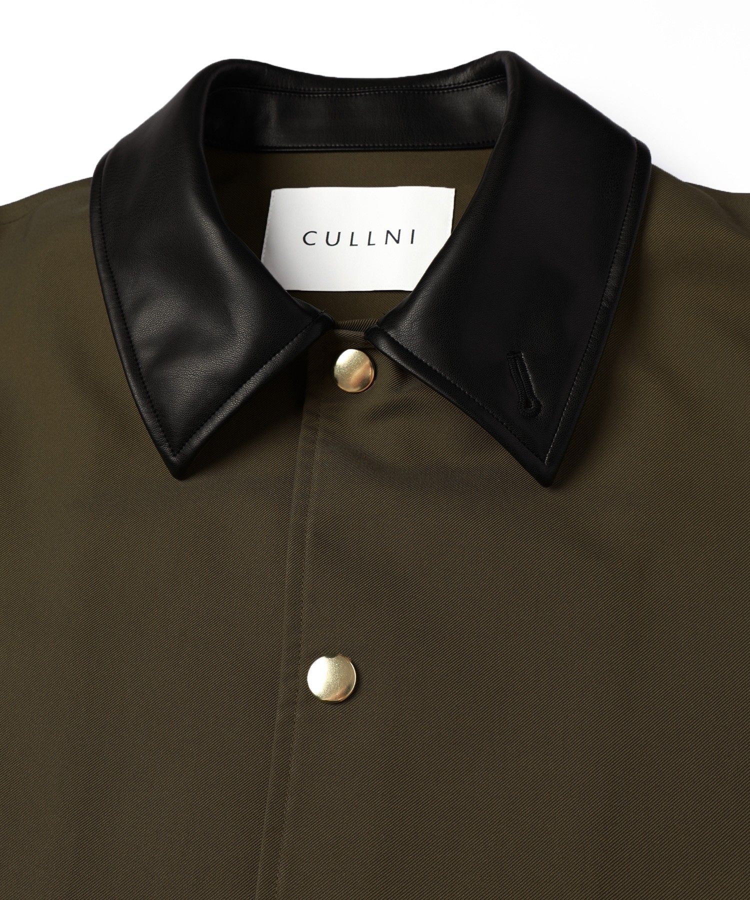 Chambray Gabardine Dot Button Coach Jacket