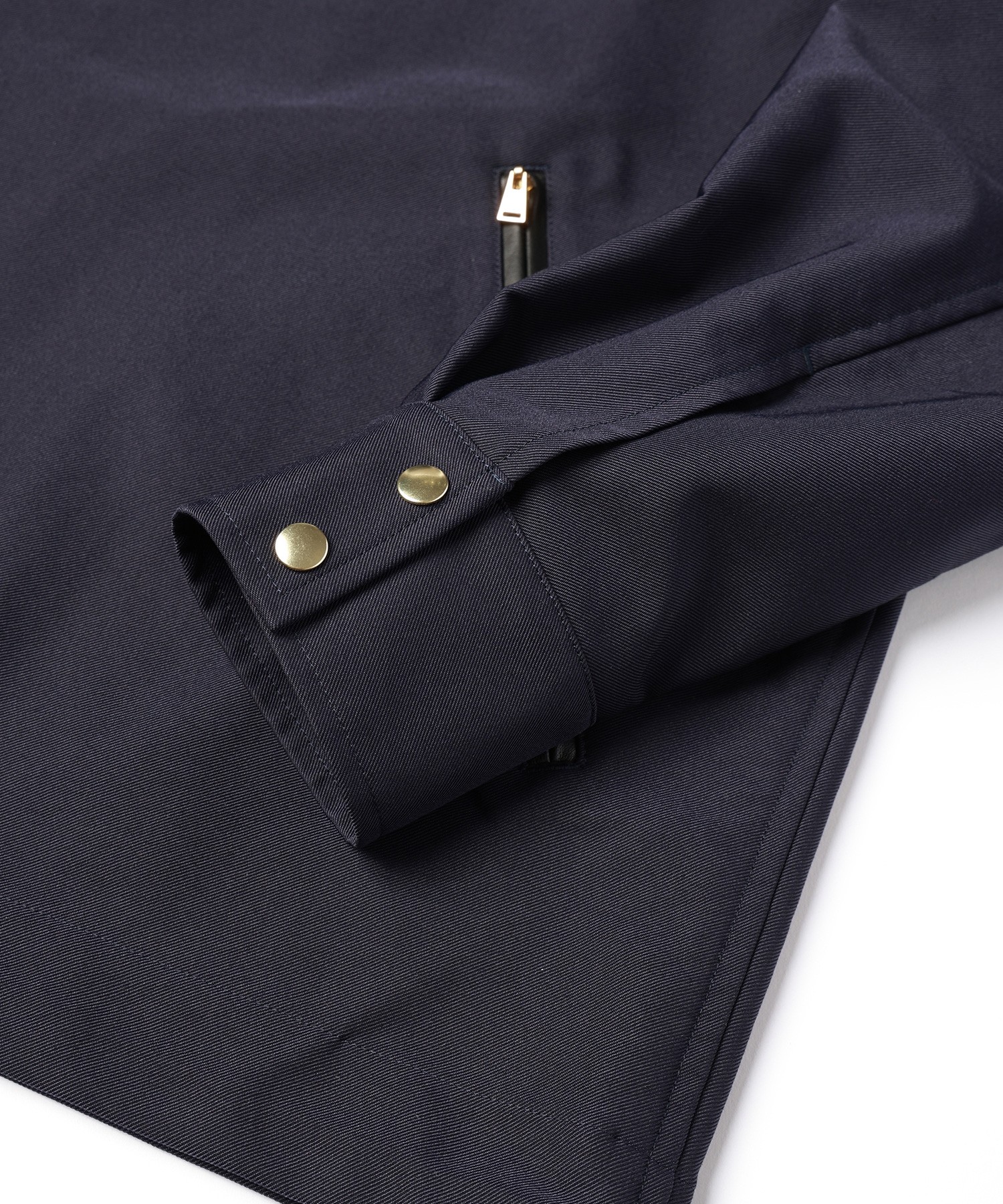 Chambray Gabardine Dot Button Coach Jacket