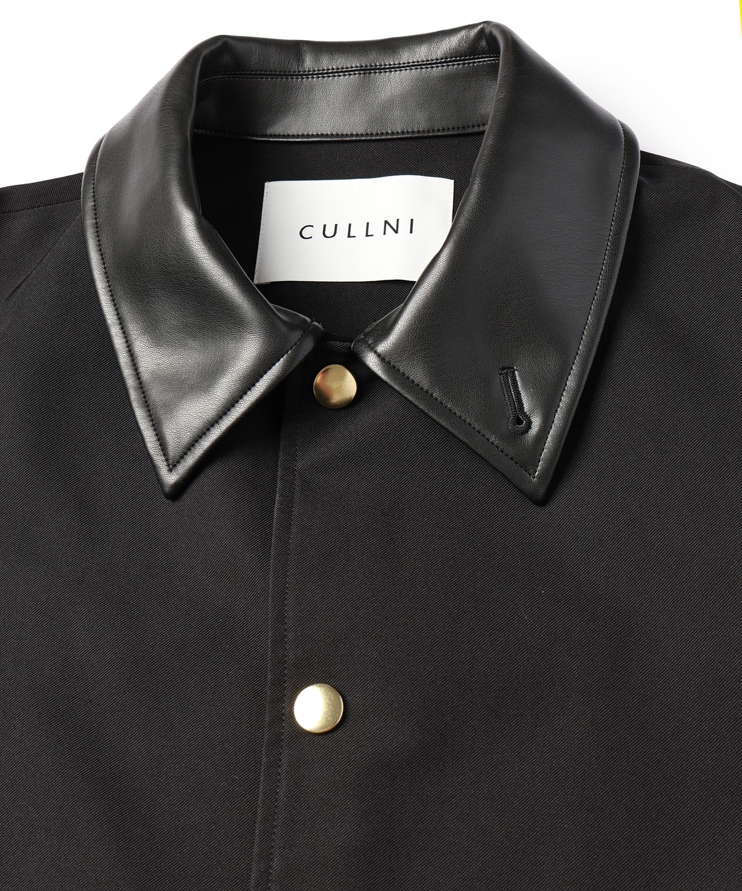 Chambray Gabardine Dot Button Coach Jacket