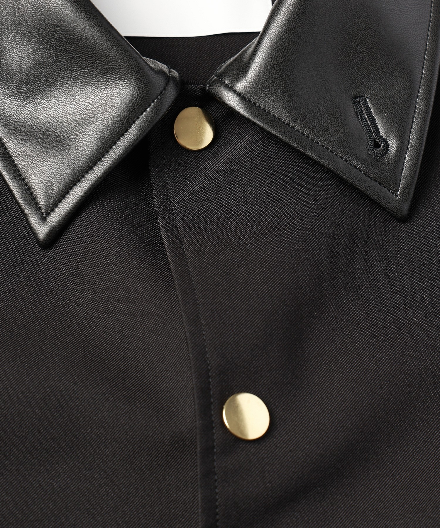 Chambray Gabardine Dot Button Coach Jacket