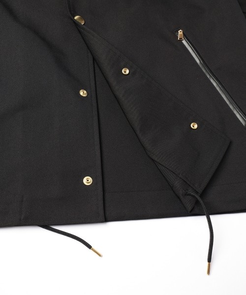 Chambray Gabardine Dot Button Coach Jacket