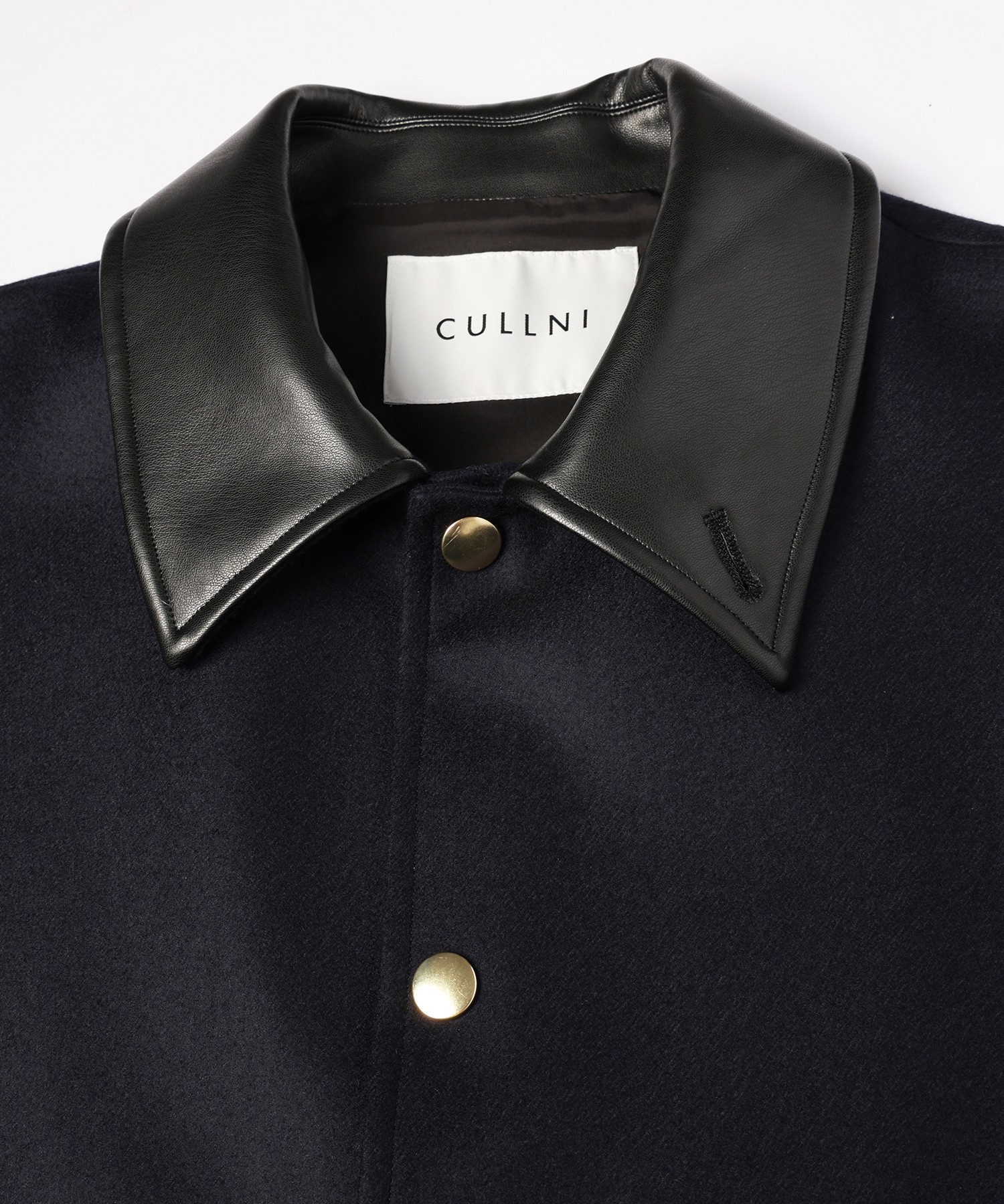 Wool Melton Dot Button Coach Jacket