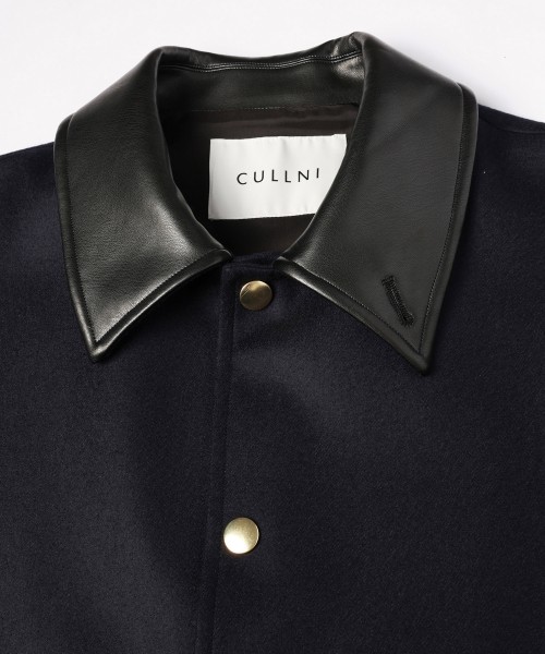 Wool Melton Dot Button Coach Jacket