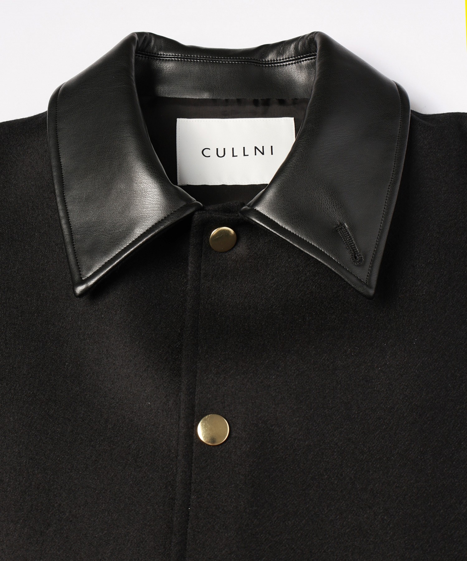 Wool Melton Dot Button Coach Jacket