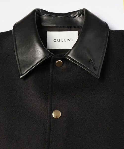 Wool Melton Dot Button Coach Jacket