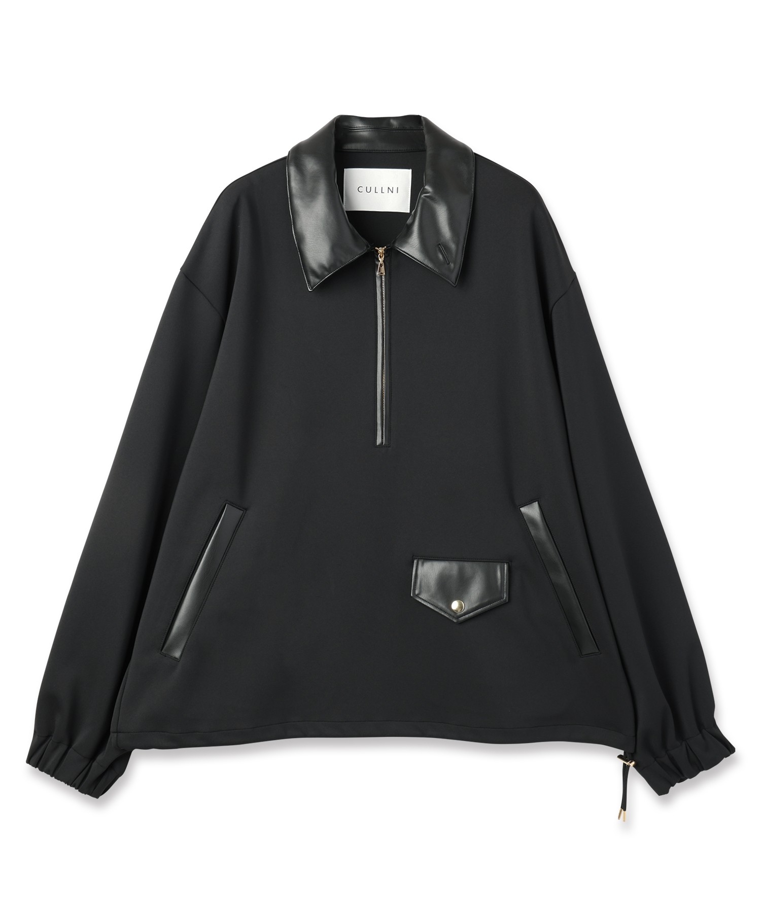 CULLNI 22AW ウインドーペン　チェック　チンタブ　プルオーバー　黒　2 CULLNI 22AW ウインドーペンチェックチンタブプルオーバー黒2
