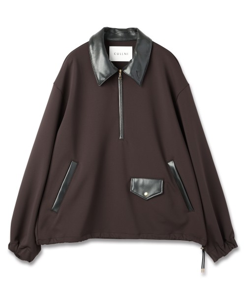 Double Cloth Half Zip Riders Pullover