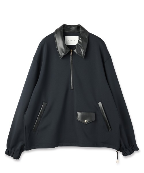 Double Cloth Half Zip Riders Pullover