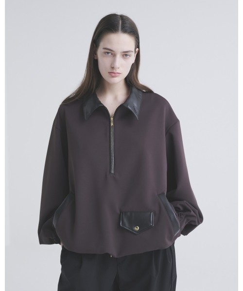 Double Cloth Half Zip Riders Pullover