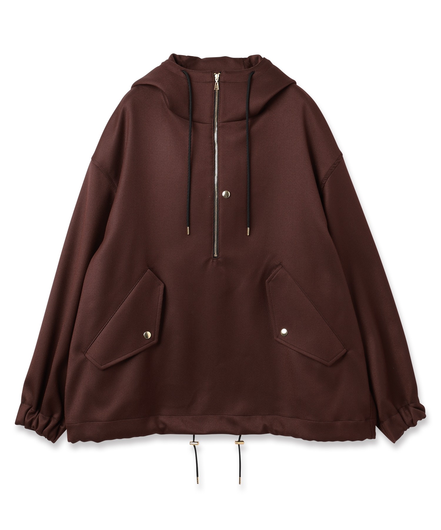 Double Cloth Kersey Half Zip Anorak Hoodie