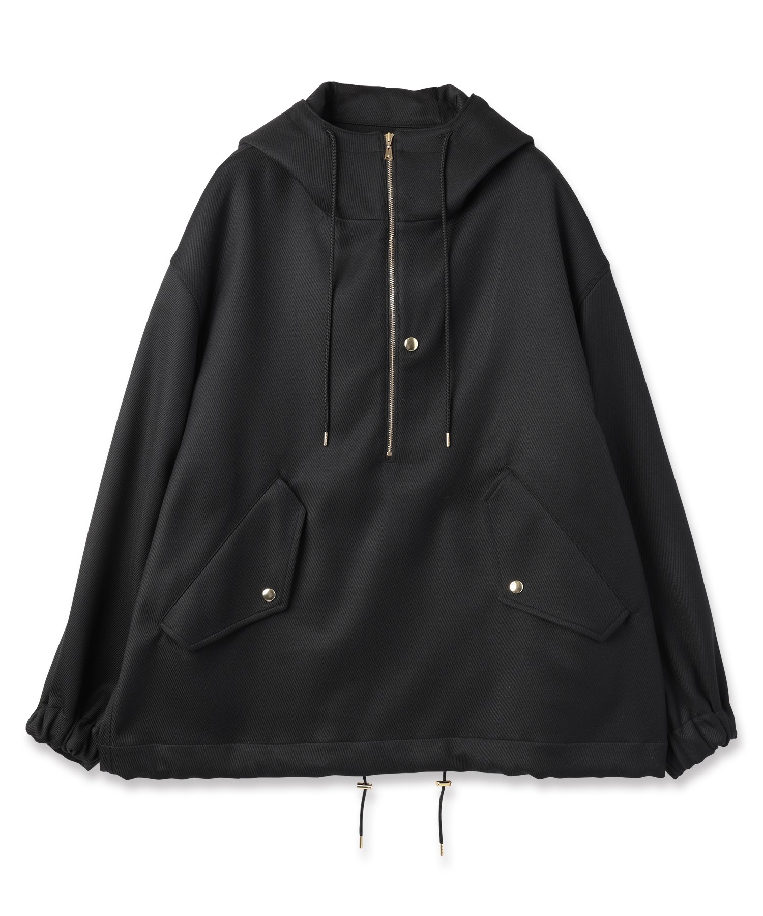 Double Cloth Kersey Half Zip Anorak Hoodie