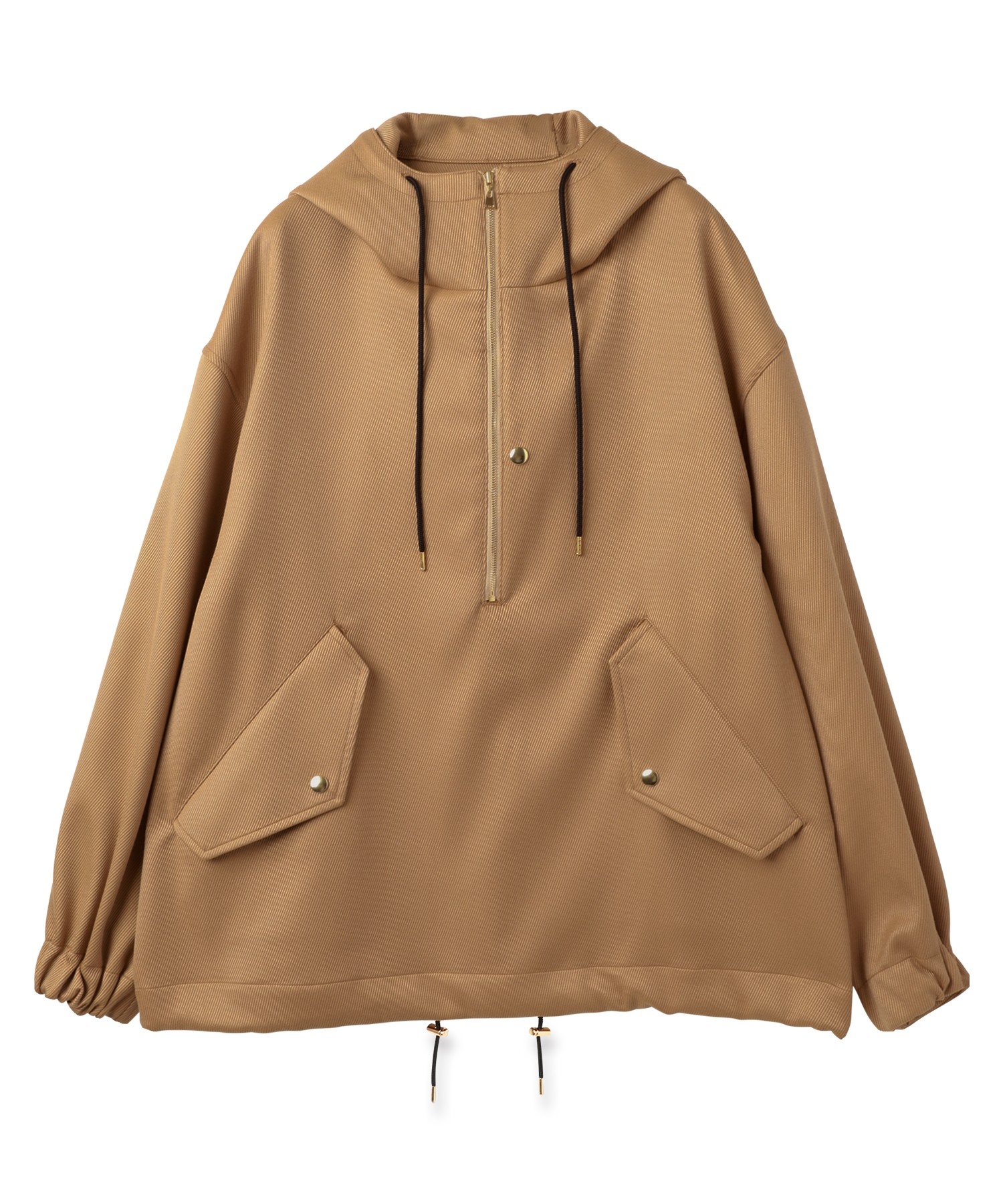 Double Cloth Kersey Half Zip Anorak Hoodie