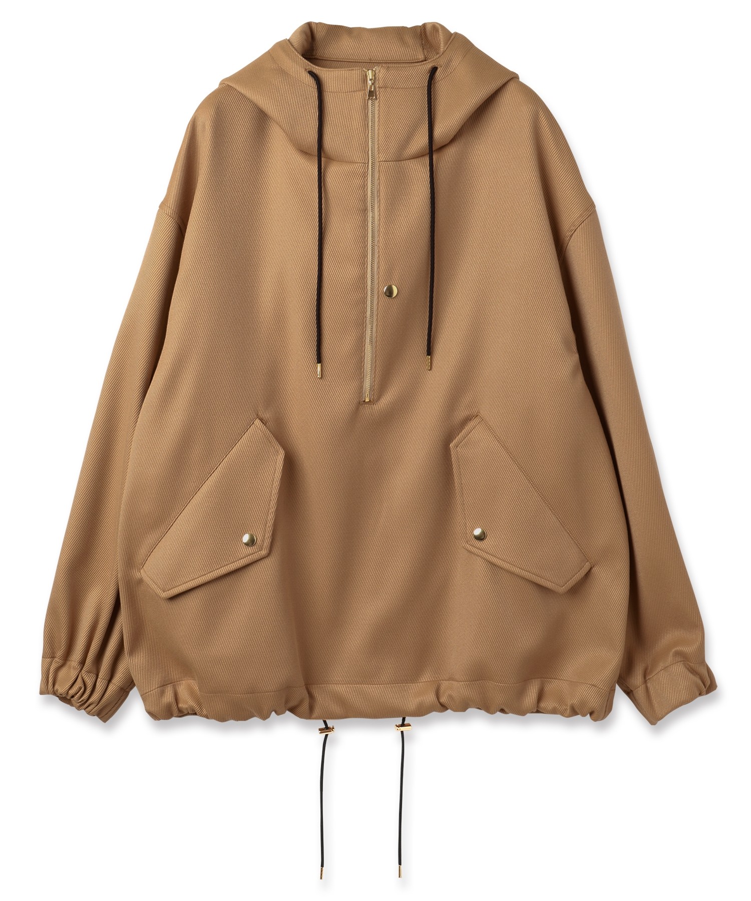 Double Cloth Kersey Half Zip Anorak Hoodie