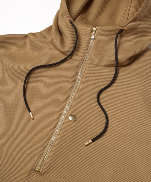 Double Cloth Kersey Half Zip Anorak Hoodie