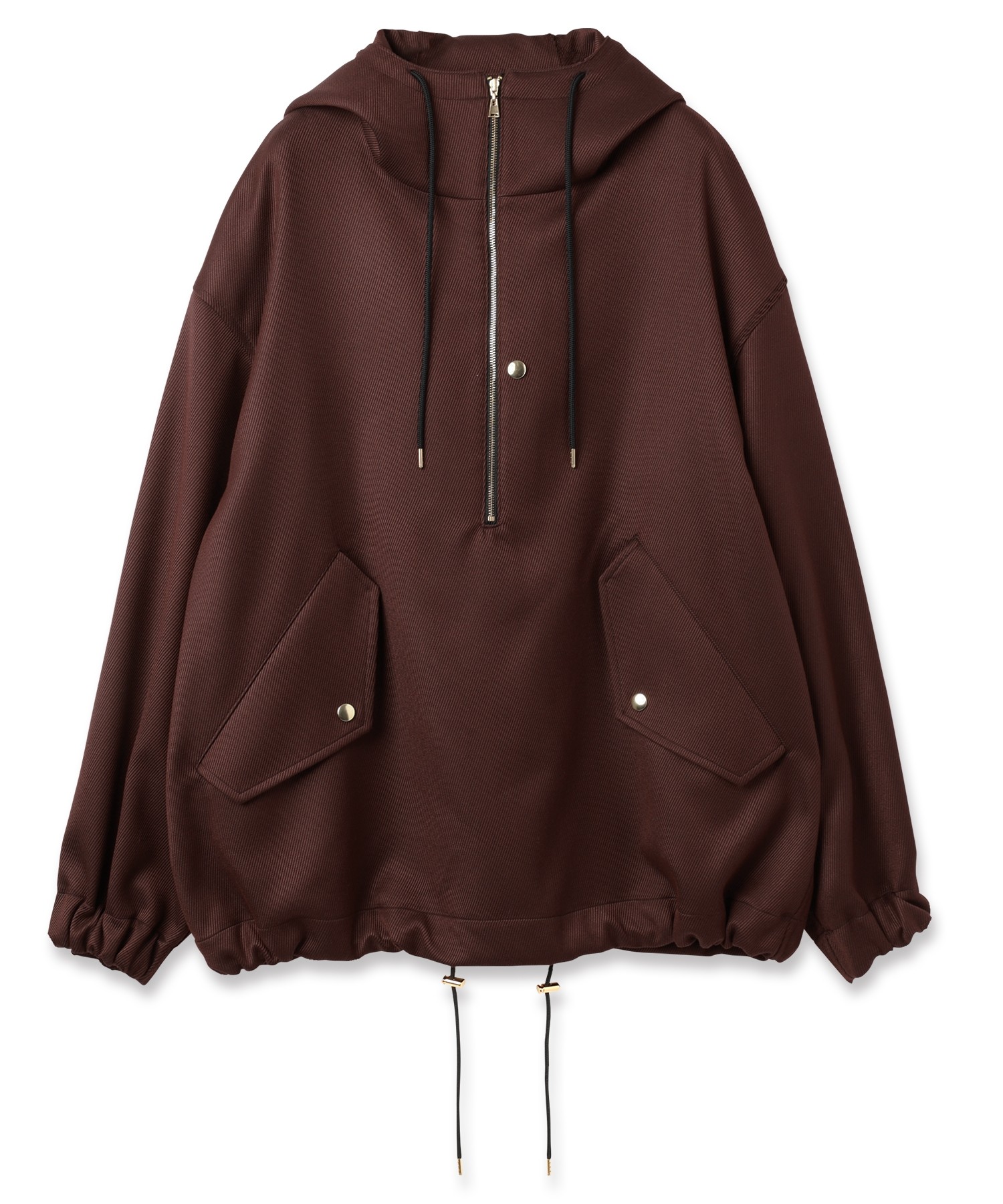Double Cloth Kersey Half Zip Anorak Hoodie