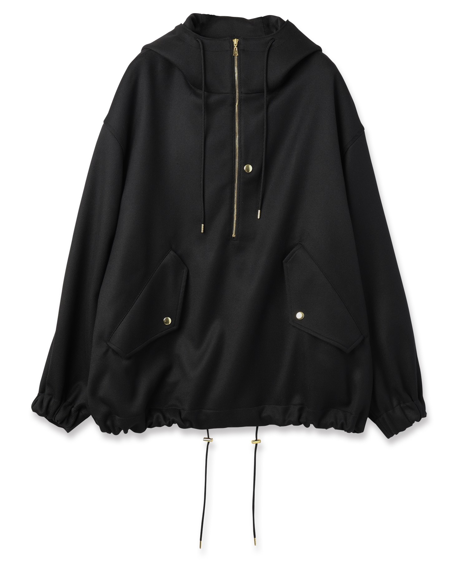 Double Cloth Kersey Half Zip Anorak Hoodie