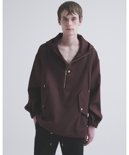 Double Cloth Kersey Half Zip Anorak Hoodie