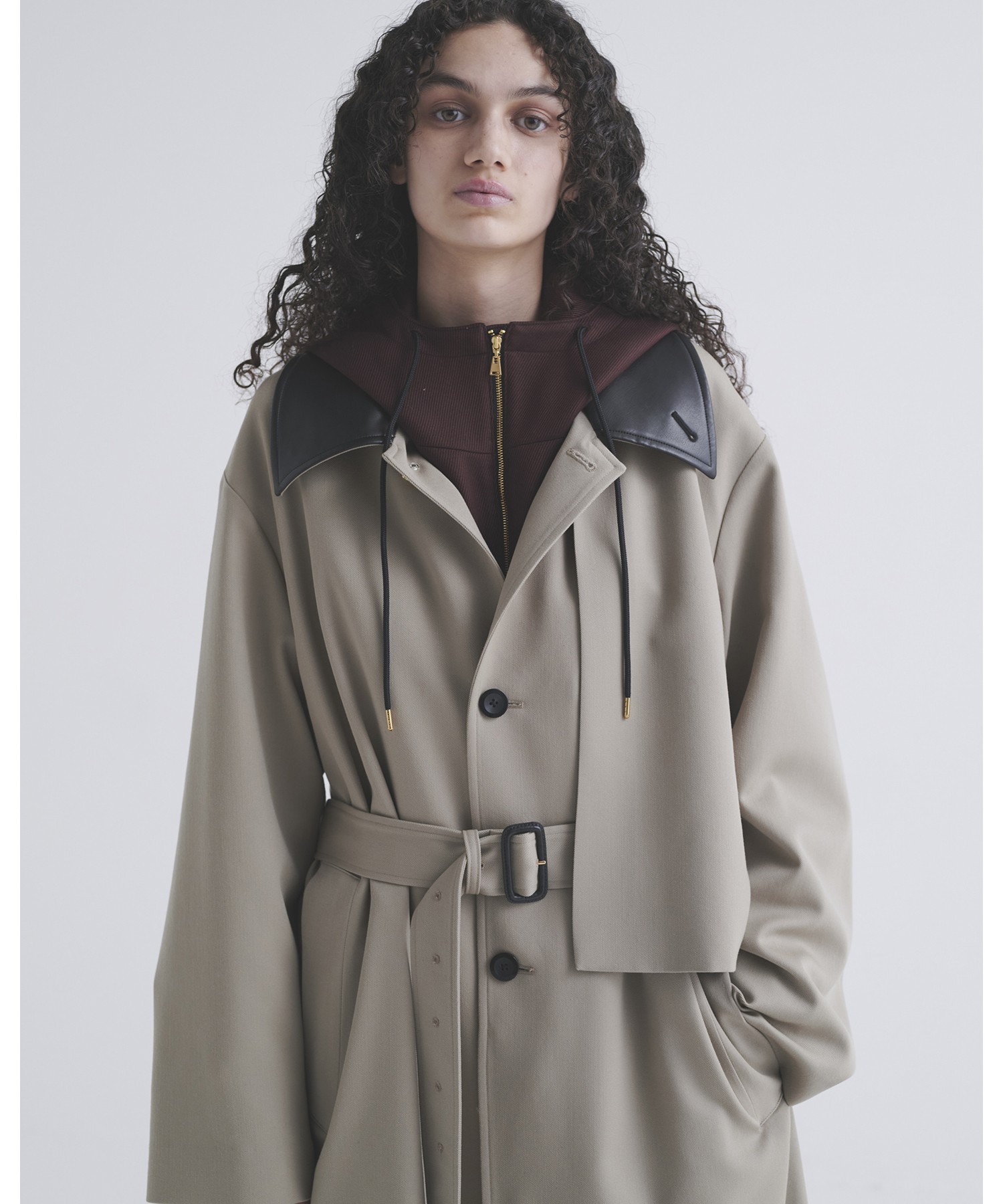 Double Cloth Kersey Half Zip Anorak Hoodie