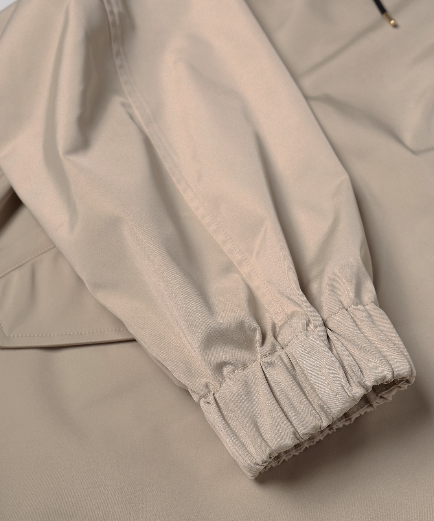 Double Satin Half Zip Anorak Hoodie