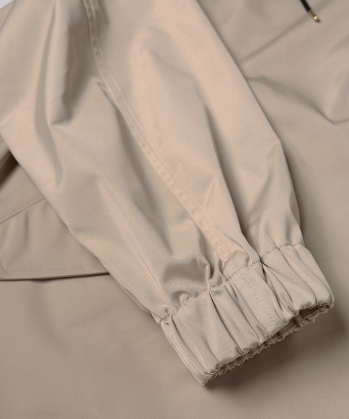 Double Satin Half Zip Anorak Hoodie