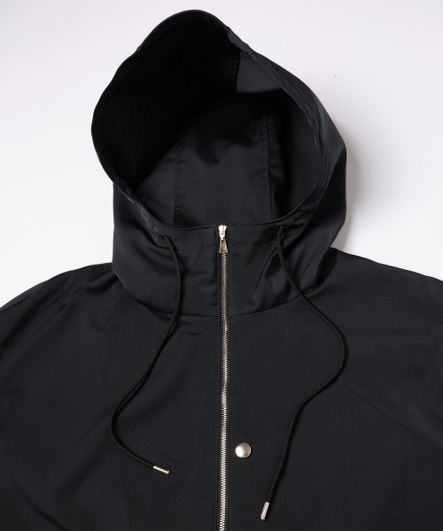 Double Satin Half Zip Anorak Hoodie