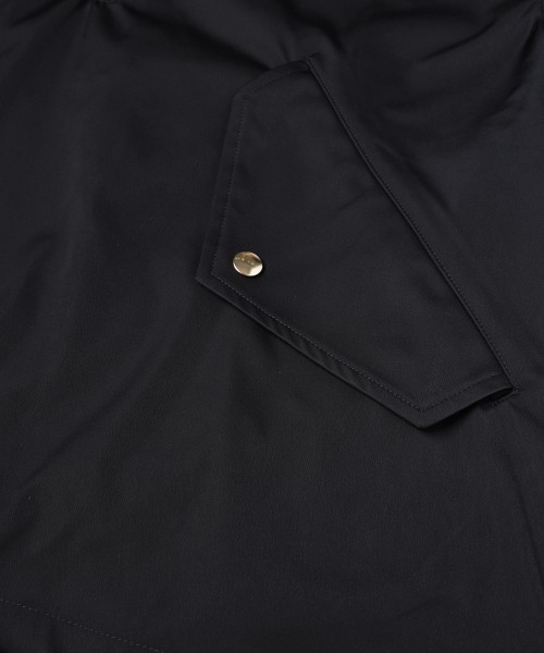 Double Satin Half Zip Anorak Hoodie