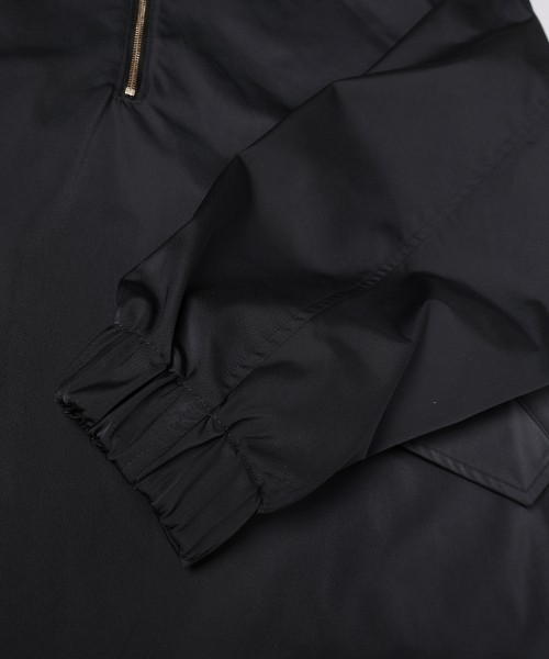 Double Satin Half Zip Anorak Hoodie
