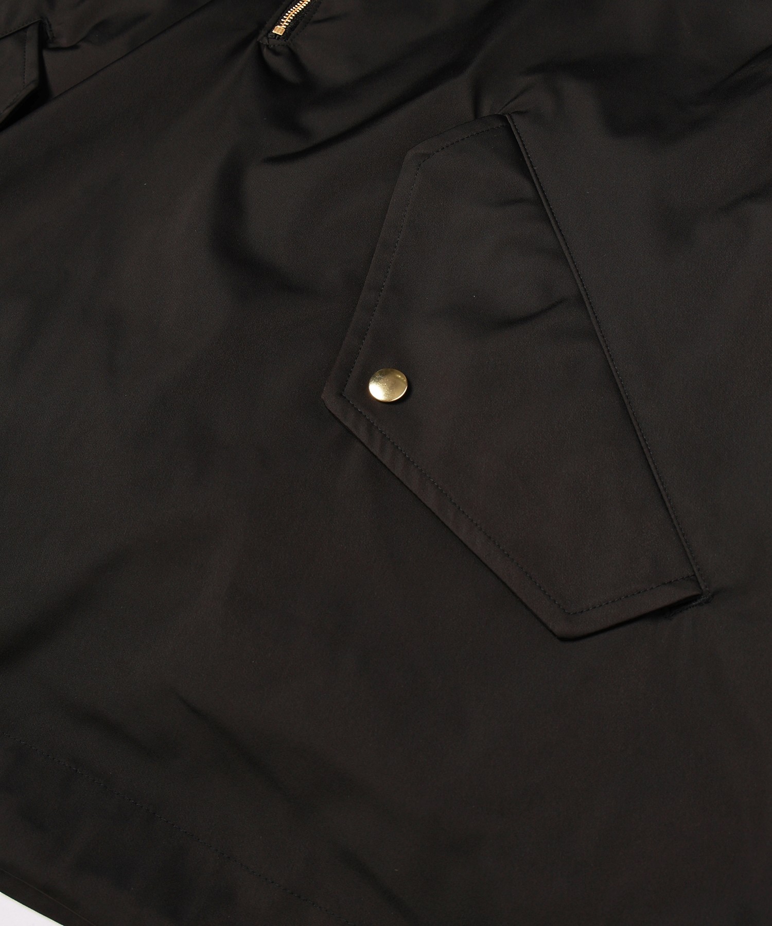 Double Satin Half Zip Anorak Hoodie