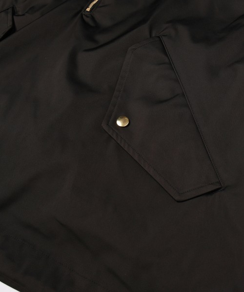 Double Satin Half Zip Anorak Hoodie