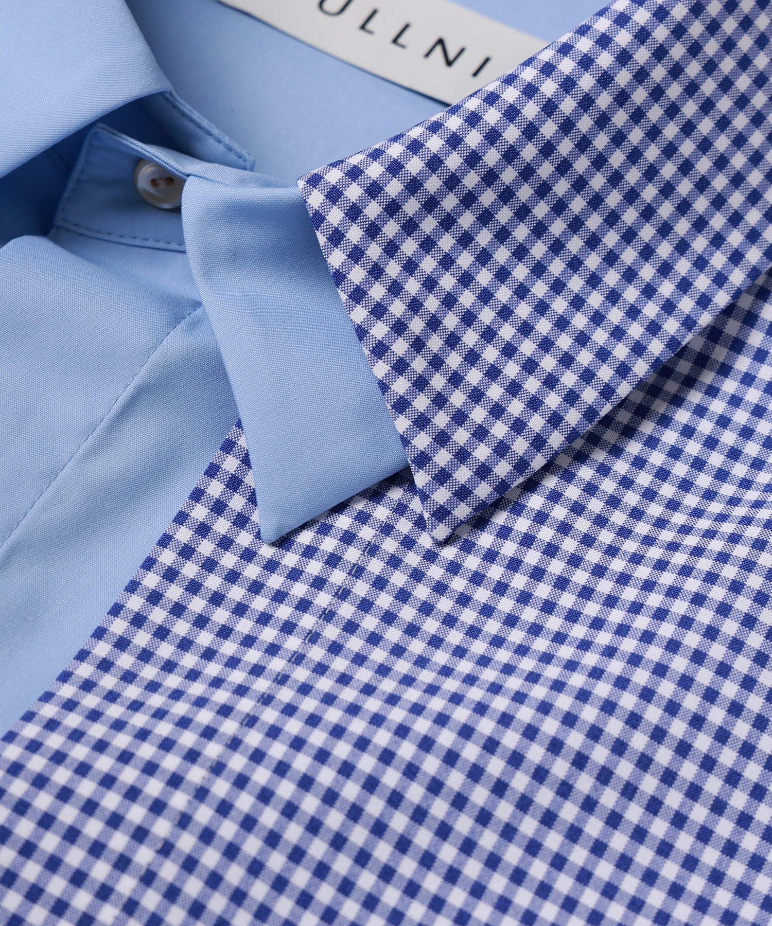 Gingham Check Asymmetrical Layered Shirt