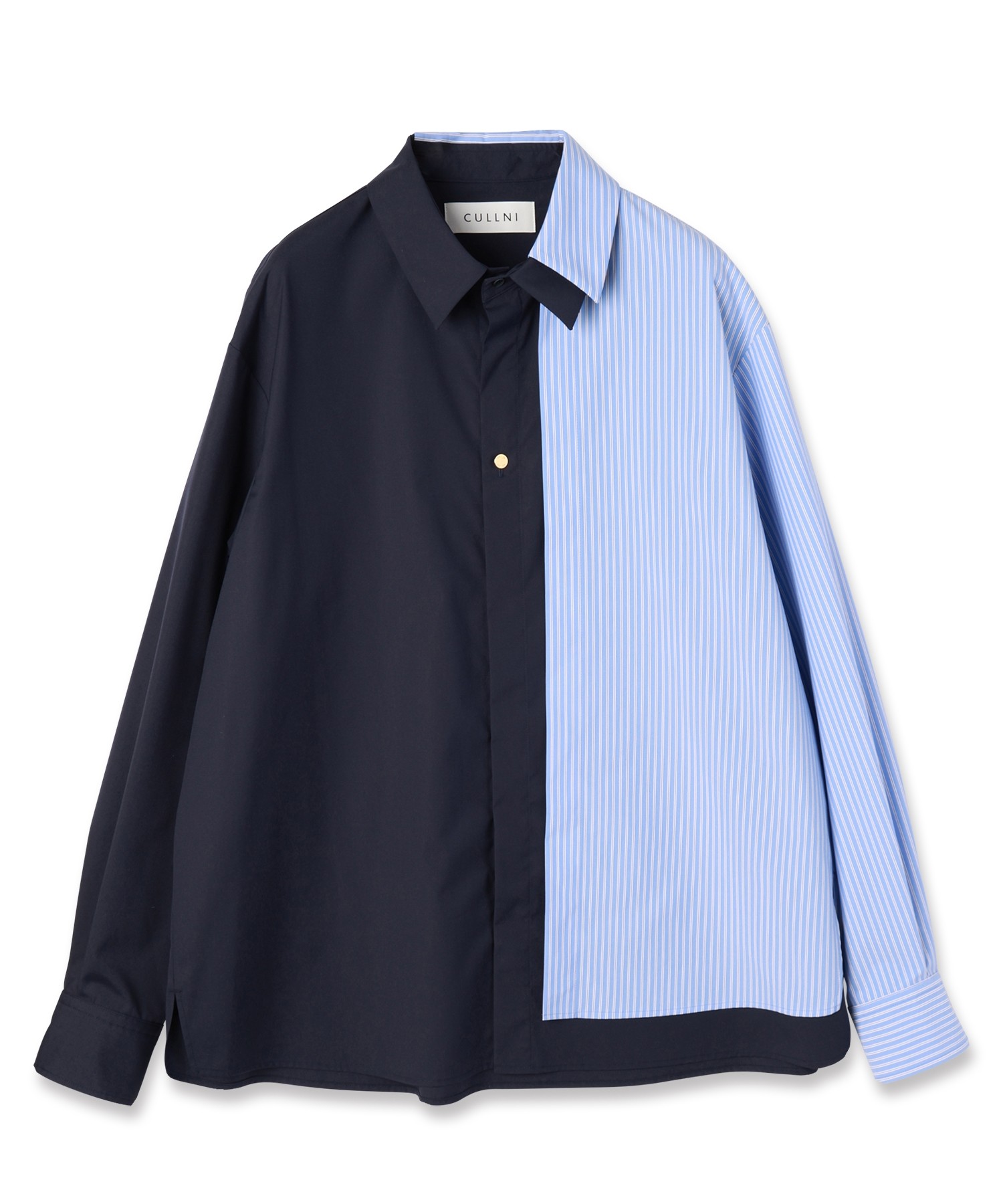 Stripe Asymmetrical Layered Shirt