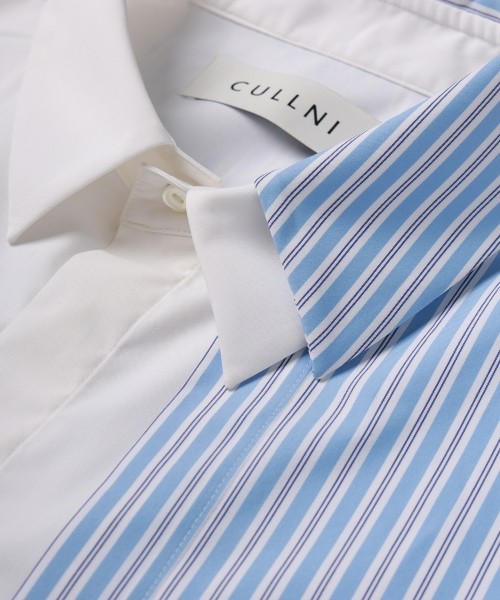 Stripe Asymmetrical Layered Shirt