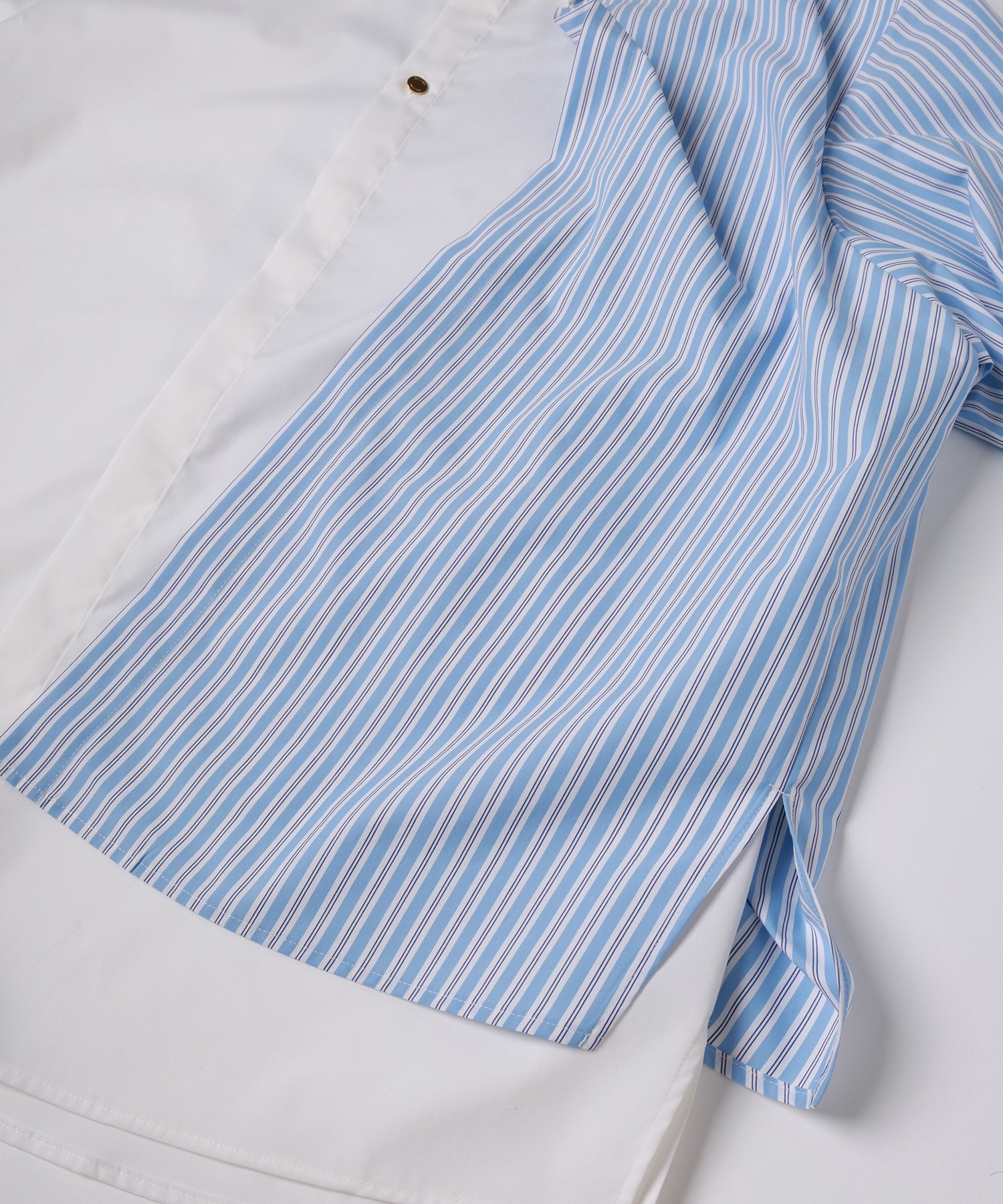 Stripe Asymmetrical Layered Shirt